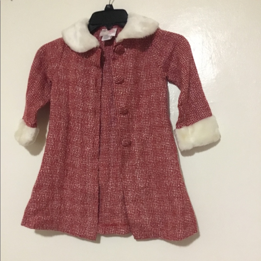 Size 4 red and white dress jacket for girls cute.